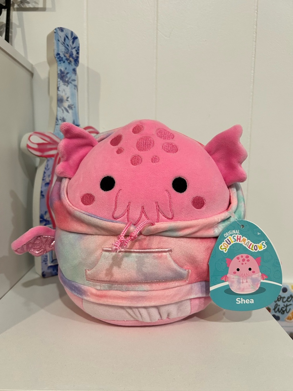 Squishmallows Pink 8" Hoodie Shea the Cthulhu Sea Monster